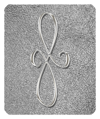 DF35-601-SL-SH-SL Silver Scroll Shimmer Silver